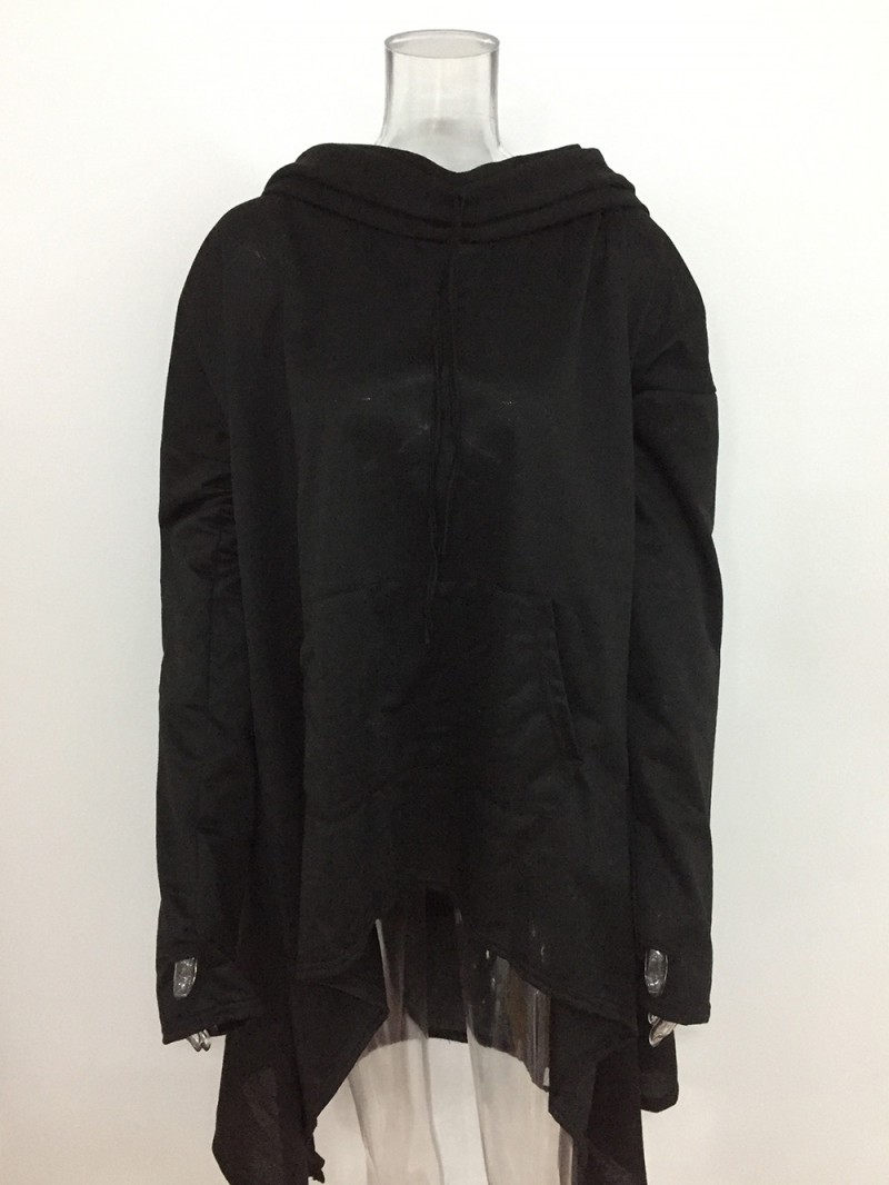 Black Loose Moroccan Hoody Xlarge
