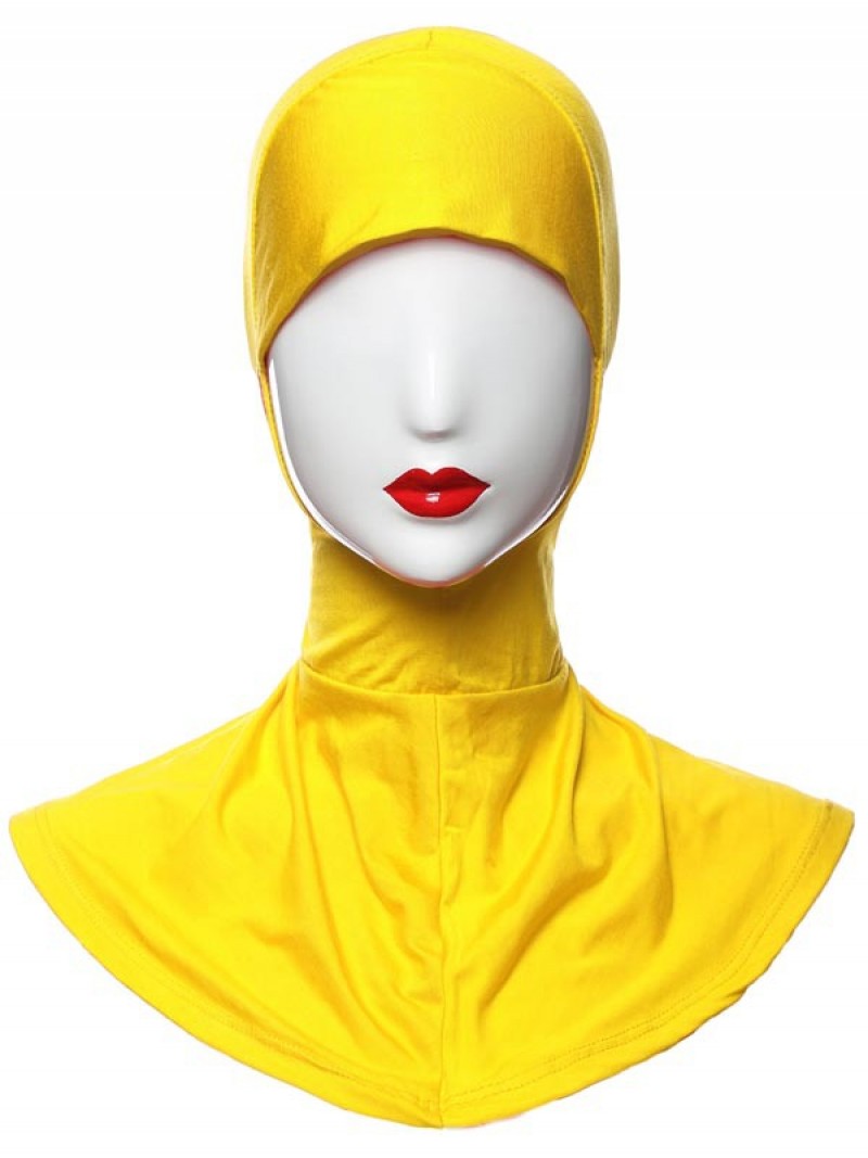 Yellow Modal Structured Scarf Underscarf 