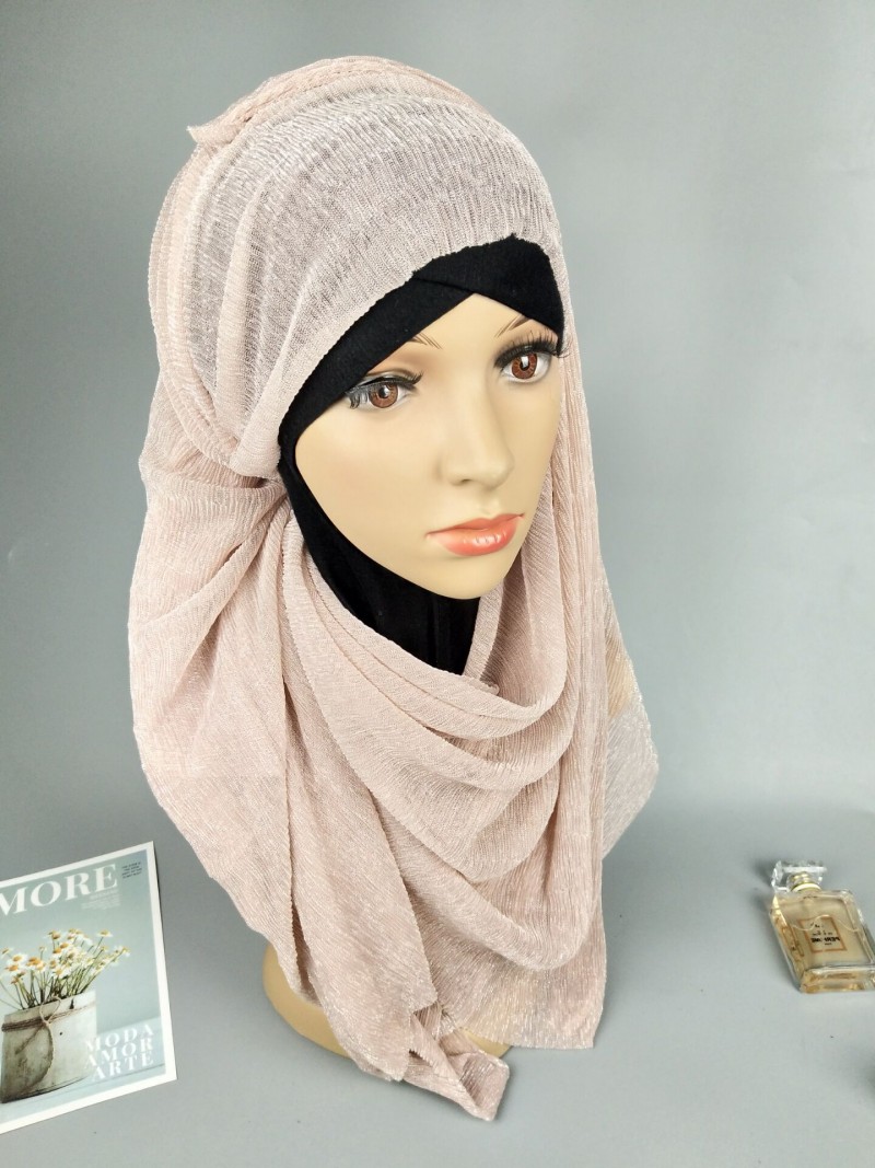 Pink Gold ct Plain Silk Scarf