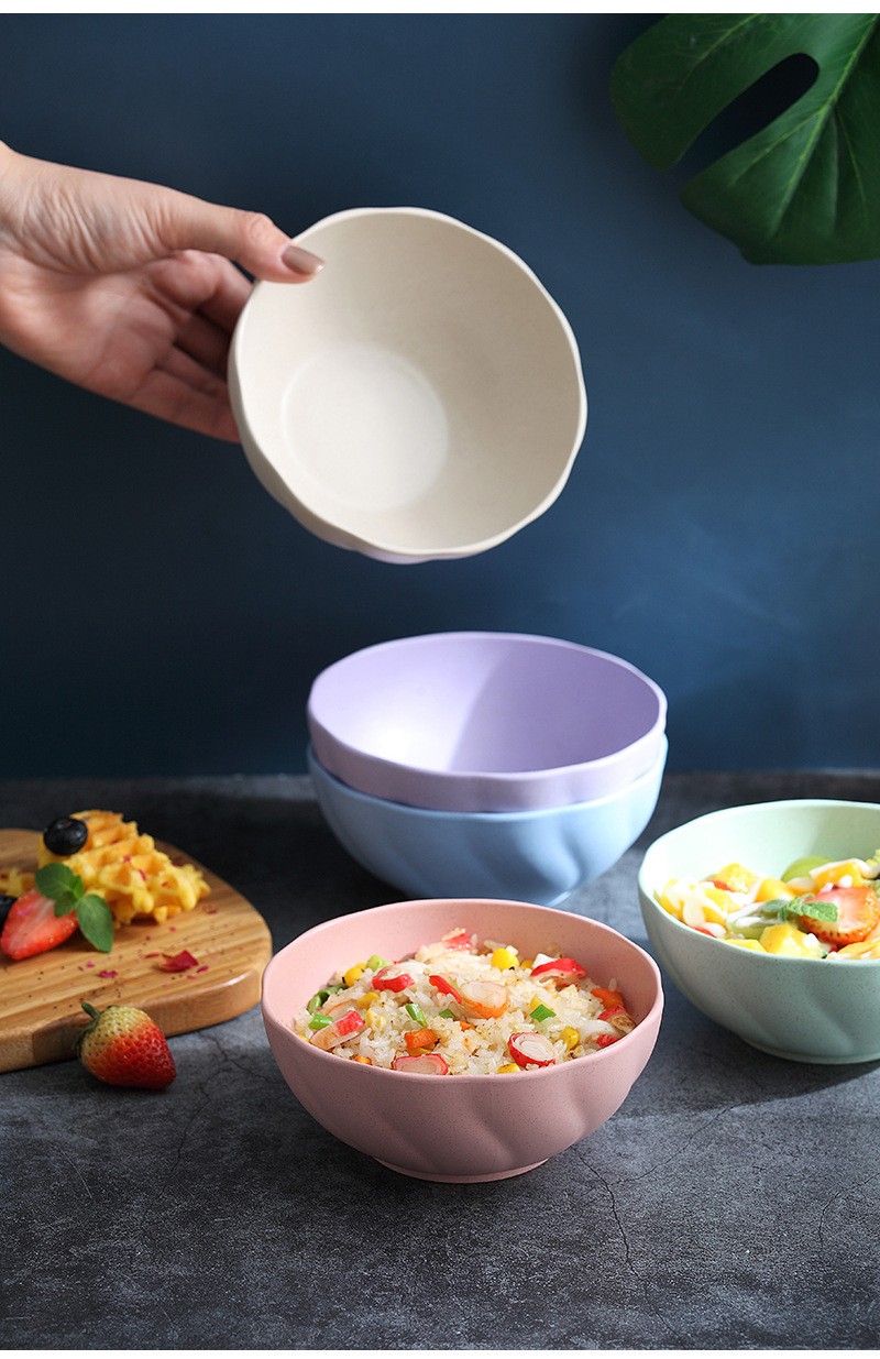Nordic Rice Wheat Straw Twill Bowl