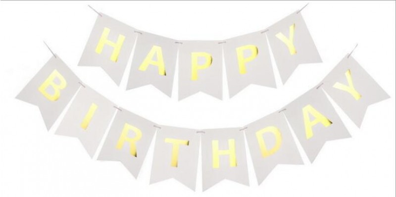 Stamping White Flag Bunting