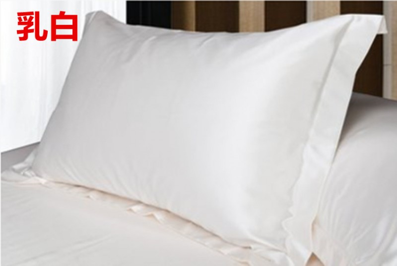 Pattern Milky White 48*74 Satin Silk Pillow Case