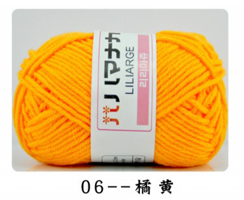 No.06 Orange Half Two Korean Milk Cotton Thick Yarn