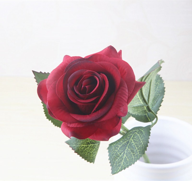 Wine Red Rose Artificial Flowers
