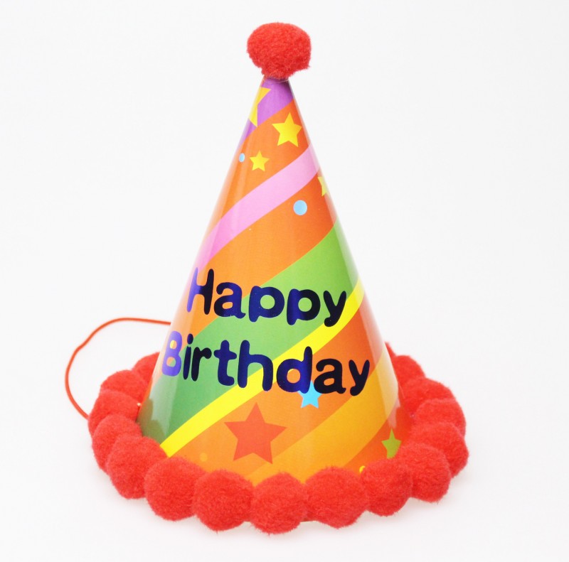 Twill Pentagram Red Birthday Hat