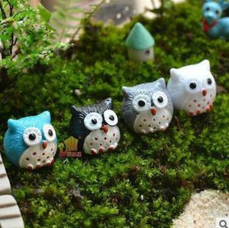 Pink 2cm1.8cm Owl Micro Landscape Diorama Diy Crafts