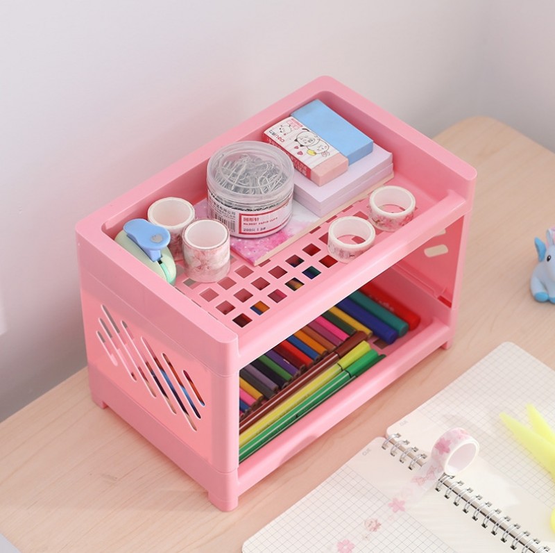 Medium Rose Tiered Stationery Storage