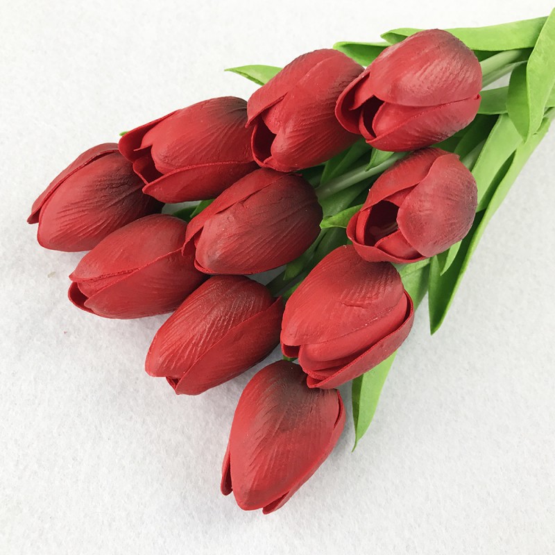 Wine Red Tulip Tulip Artificial Flowers