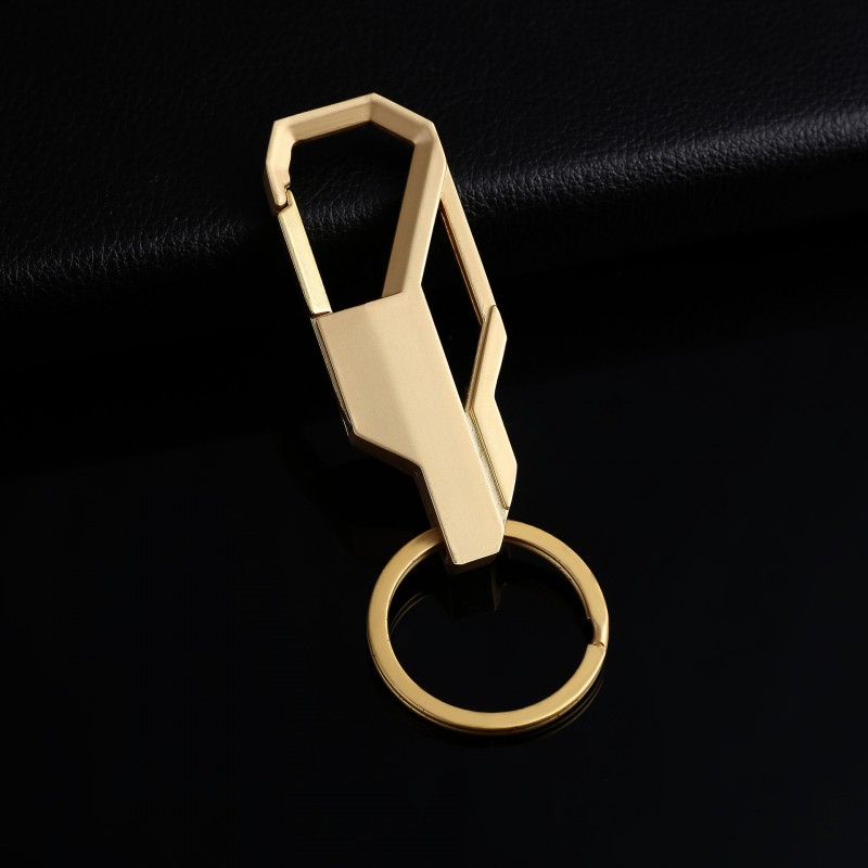 Lite + Husky Gold Metal Solid Keychain