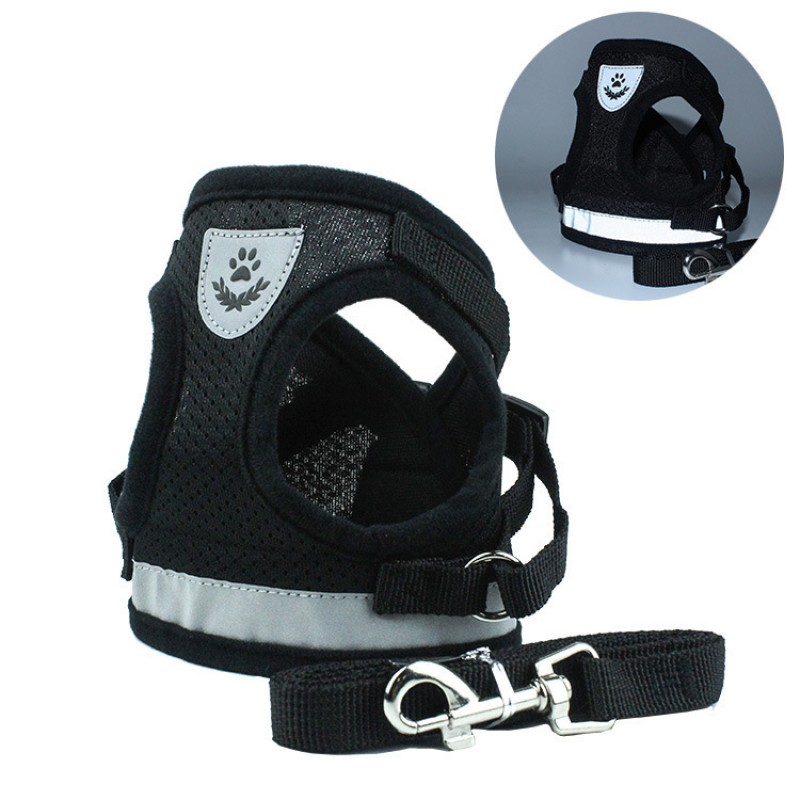 Black S Dog Reflective Vest