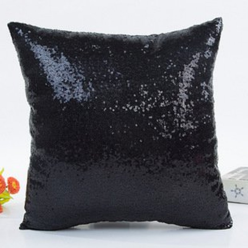 Black 40*40cm Sequin Cushion Cover