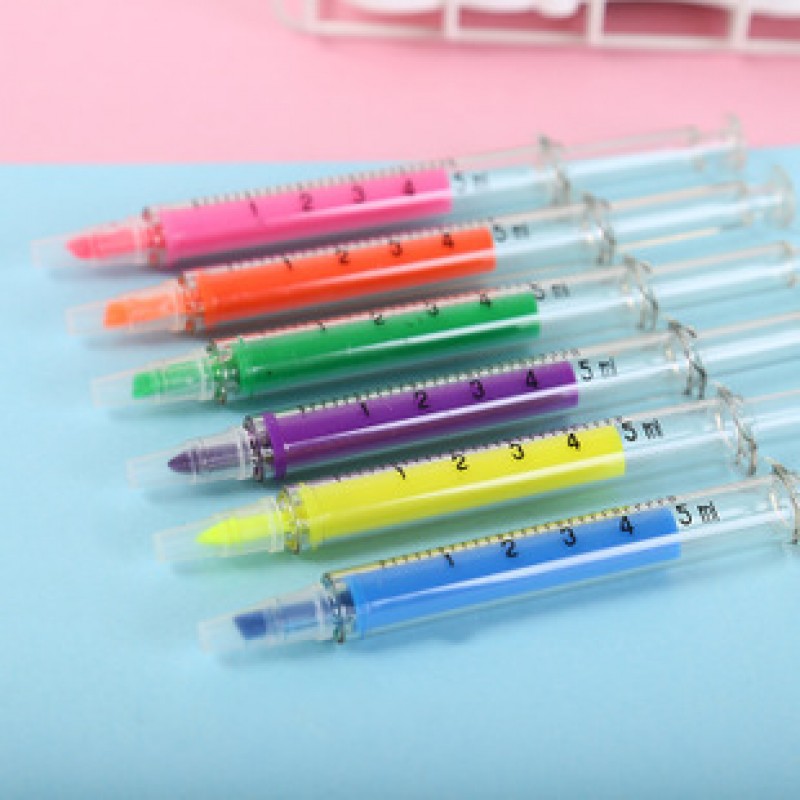 Refill Yellow Syringe Highlighter Pen