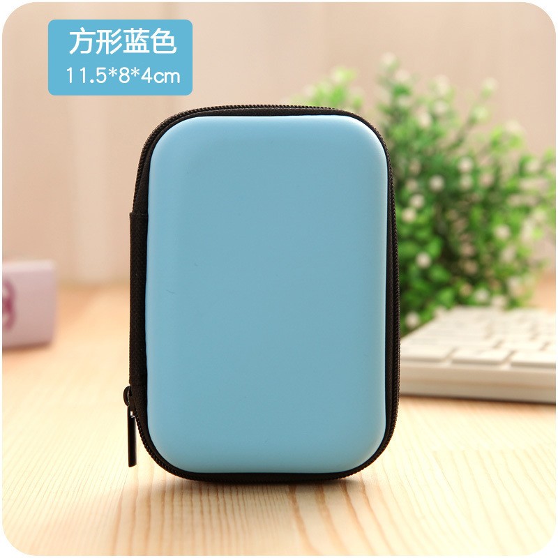 Square Blue Mini Storage Case