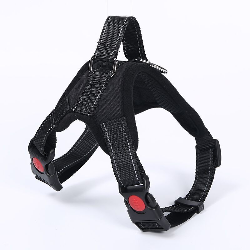 Black L Chest Strap Dog Supplies