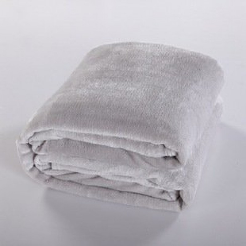 Gray 100*150 Large Simple Fleece Blanket