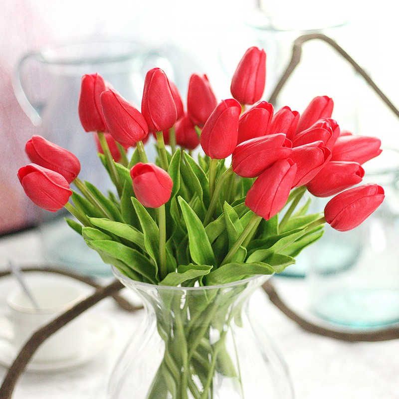 Red Tulip Artificial Flowers