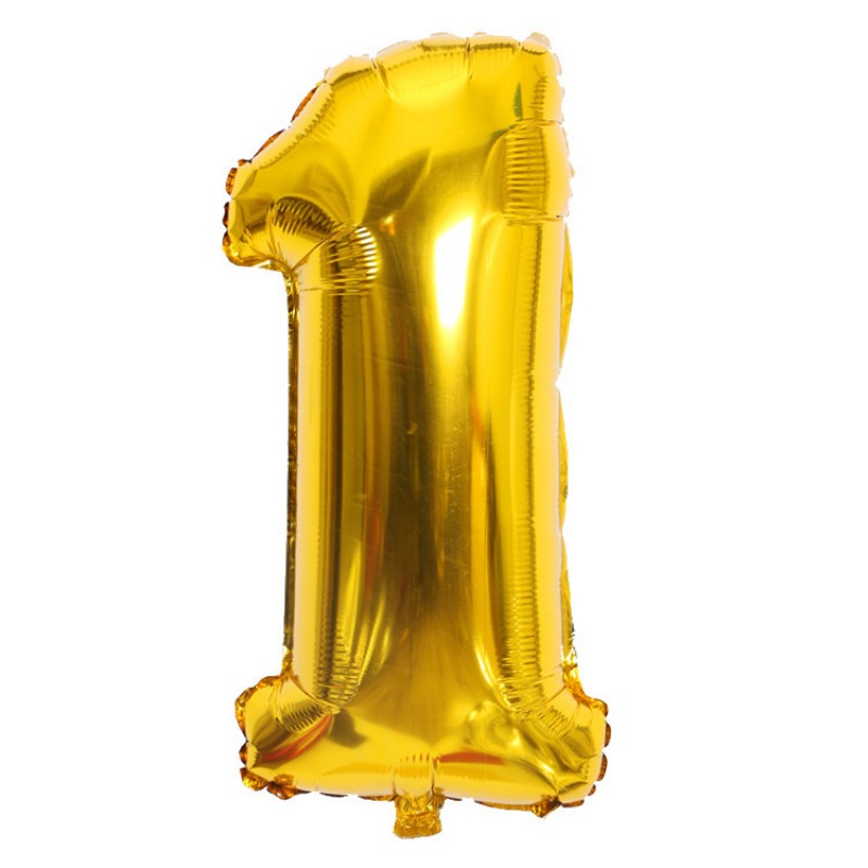 Gold -1 Aluminium Foil Balloon