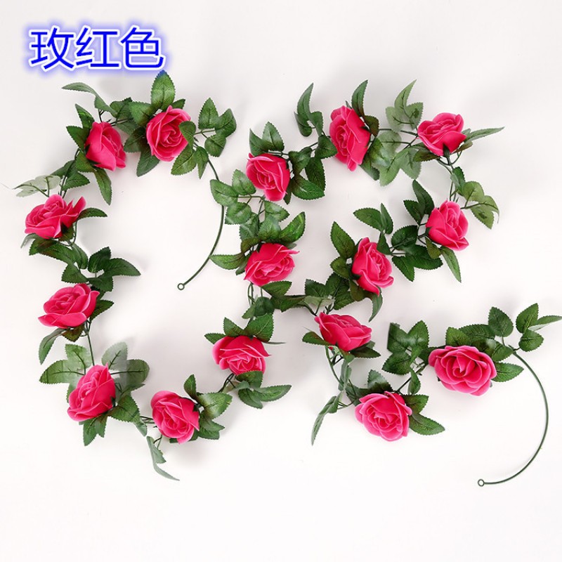 16 Rose Red Rose Vine Artificial Flowers