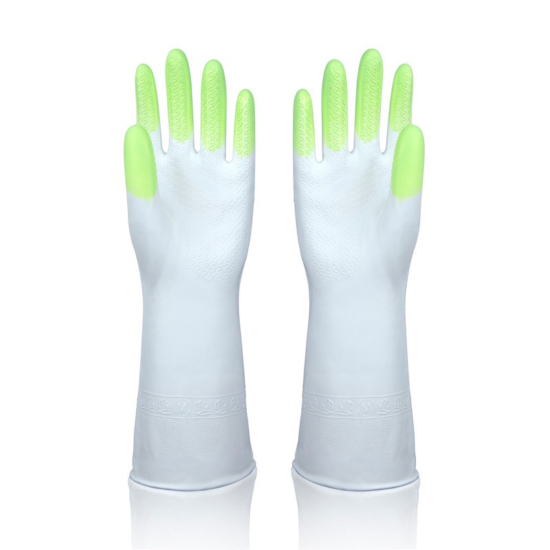 White Plus Green S Rubber Latex Gloves