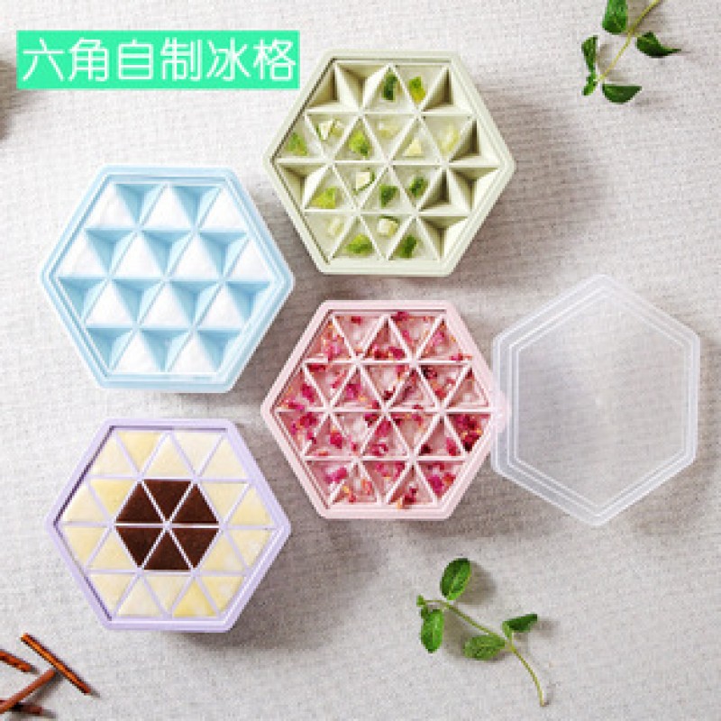 Blue Hexagonal Ice Tray Mold