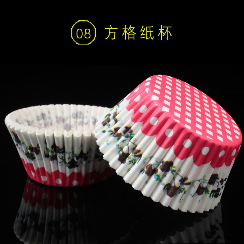 No.08 Square Paper Cup 100 Paper Cup Cake Baking Barrel