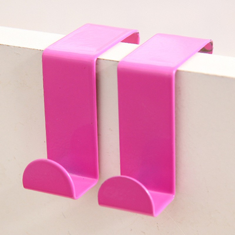Pink 2 Packs Steel Door Hook