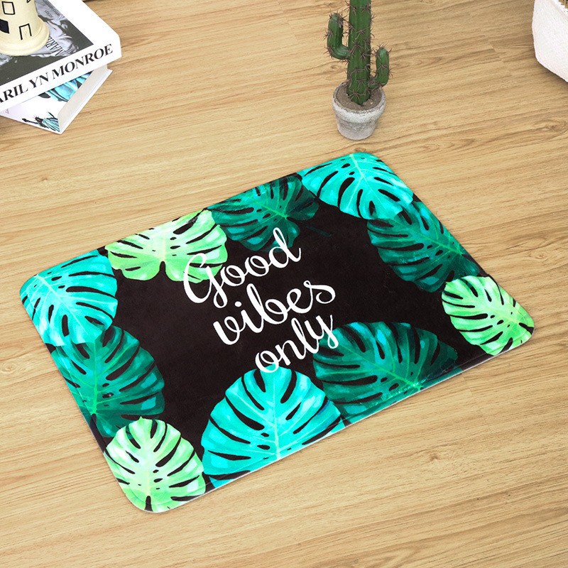 Turtle Leaf 40*60cm Thin Trendy Bathroom Mat