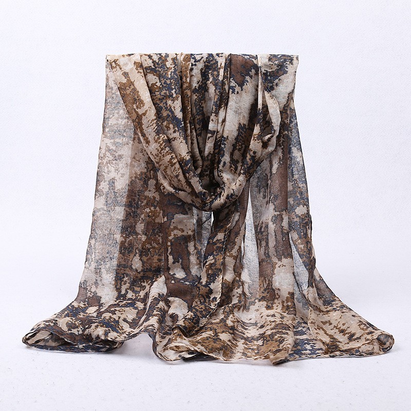  Camel Cammo Distress Dye Print Hijab