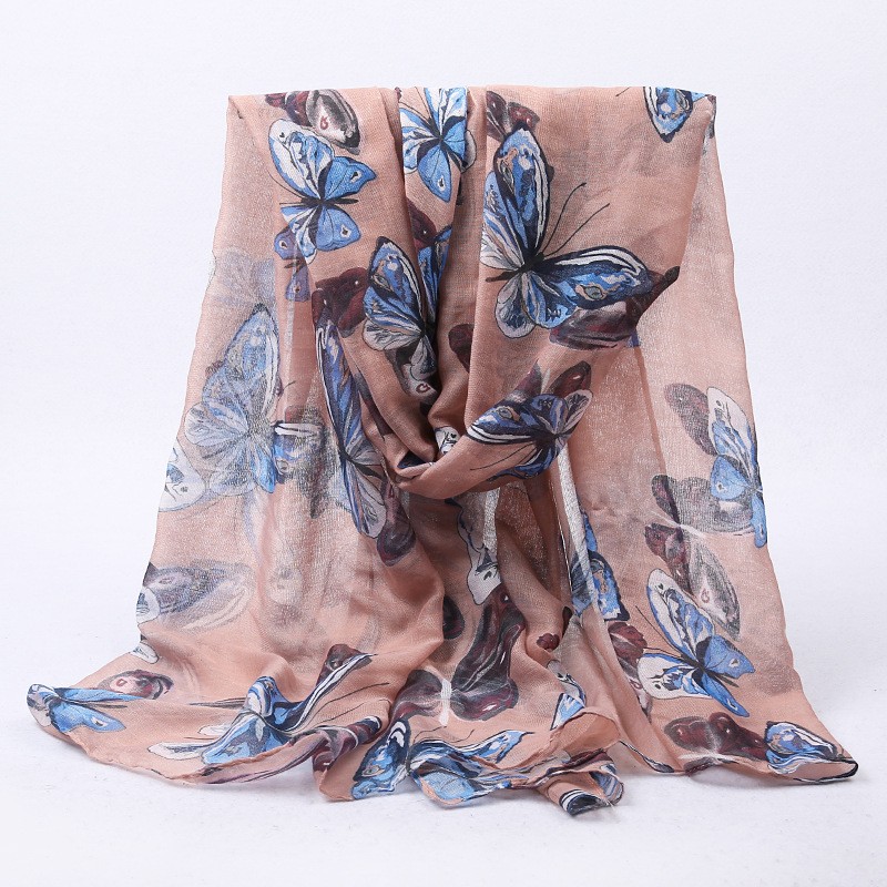  leather powder Butterfly Fields Print Hijab