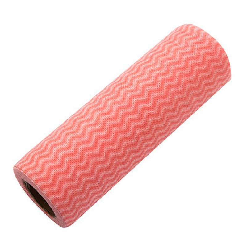 Red Disposable Dish Cloth Roll