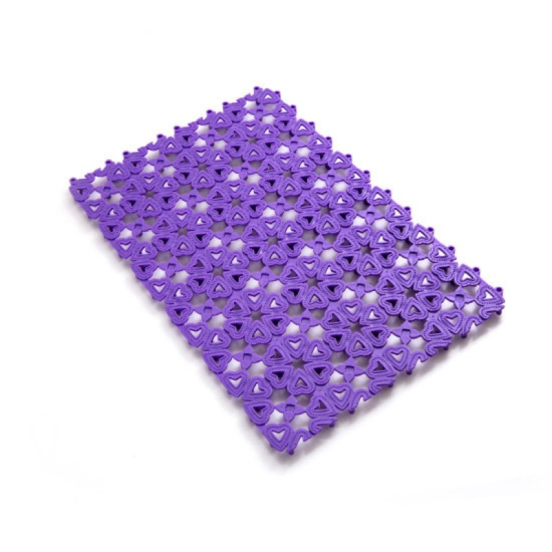 Love Purple 20 * 30 Massage Non Slip Foot Mat