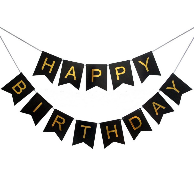 Stamping Black Flag Bunting