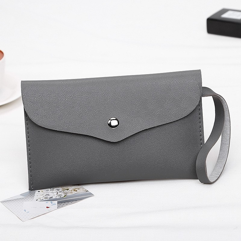 Light Gray Minimalist Clutch