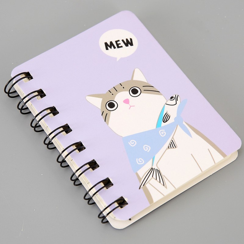 Cat Man Purple Mini Notebook