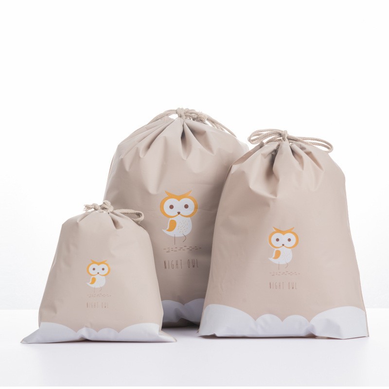 Brown Owl Small Draw String Storage Bag