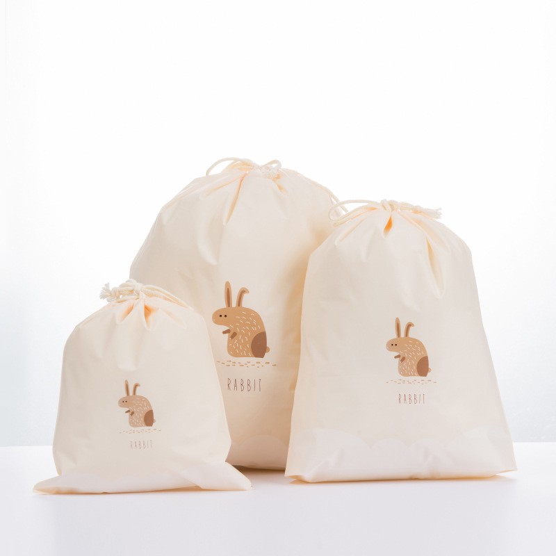 Yellow Rabbit Medium Draw String Storage Bag