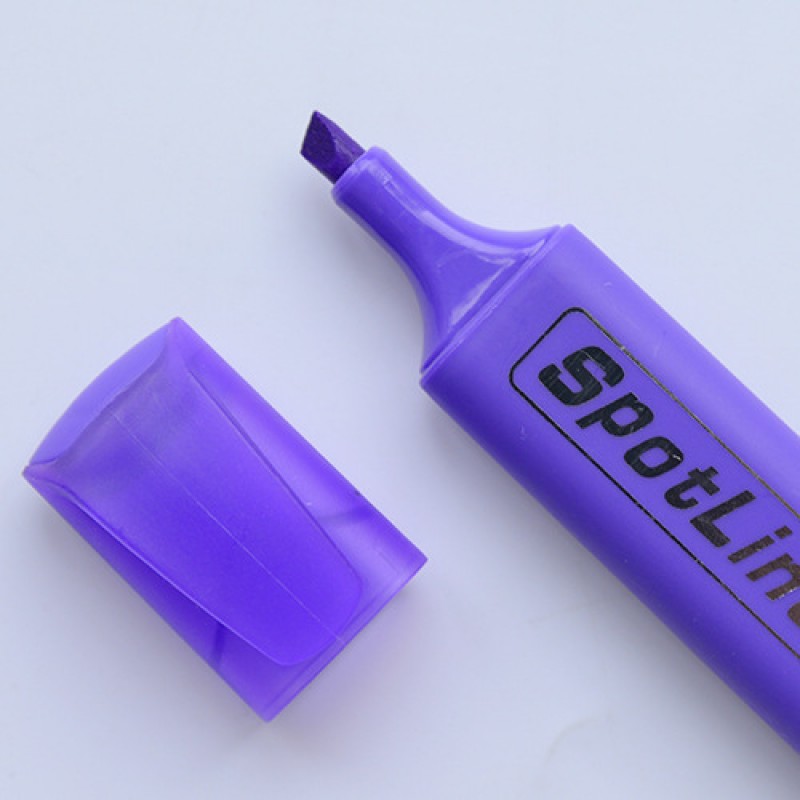 Purple Pen Shape Oblique Head Highlighter