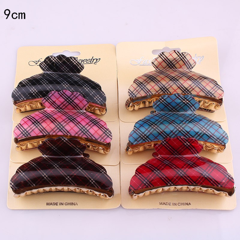 Random Colour Tartan Hair Grip
