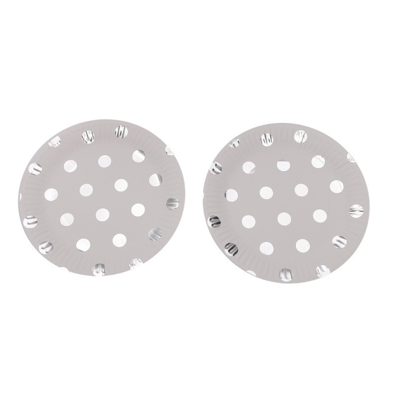 Silver Dot 7 Inch Plate A Pack Of 10 Plates