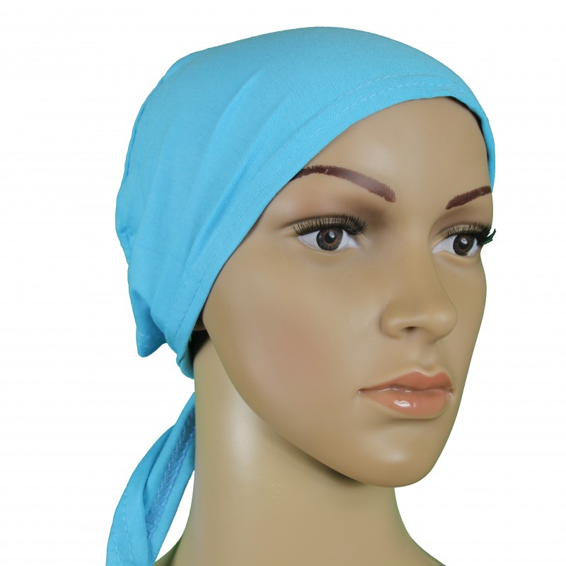 Sky Tie Back Hijab Cap
