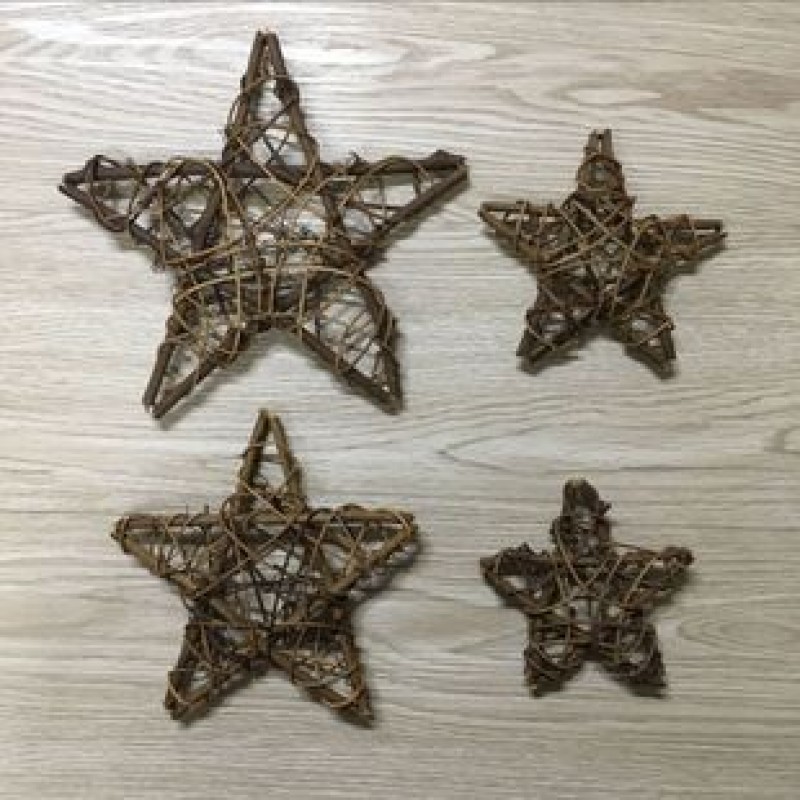 15cm Diameter Soil And Rattan Five Pointed Star Craft Supplies Diy