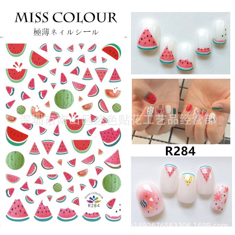 R284 Watermelon Nail Stickers