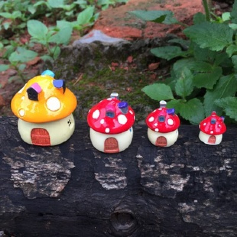 2.5cm Big Red Mushroom Micro Landscape Diorama Diy Crafts