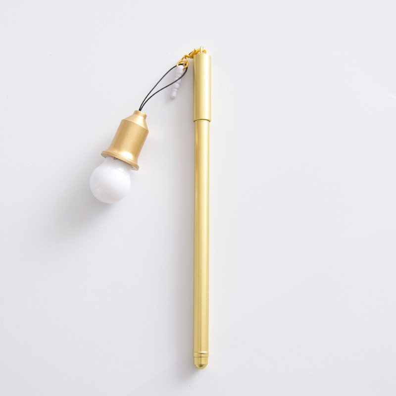 Light Bulb Pen Gold 0.38mm Luminous Pen