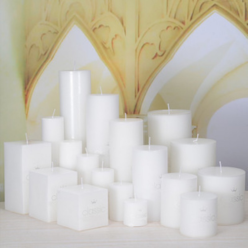5×10cm White Classic Smokeless Candle