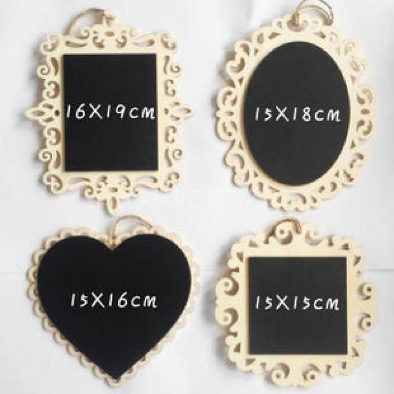 Heart Shape Blackboard Pendant Diy Wooden Crafts