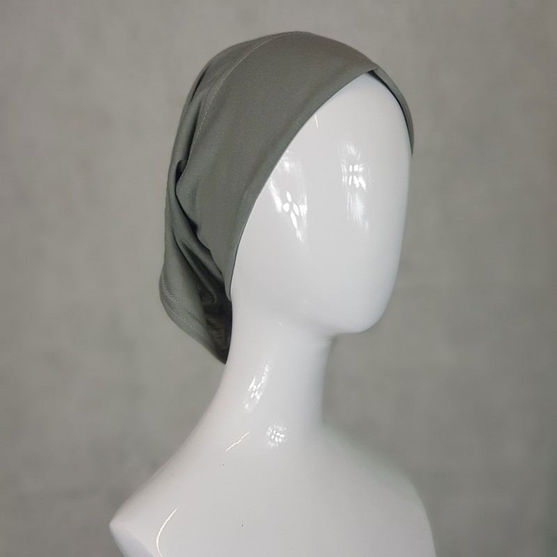 Gun Metal Grey Tube Hijab Cap