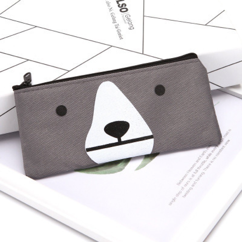 Gray Cartoon Pencil Case