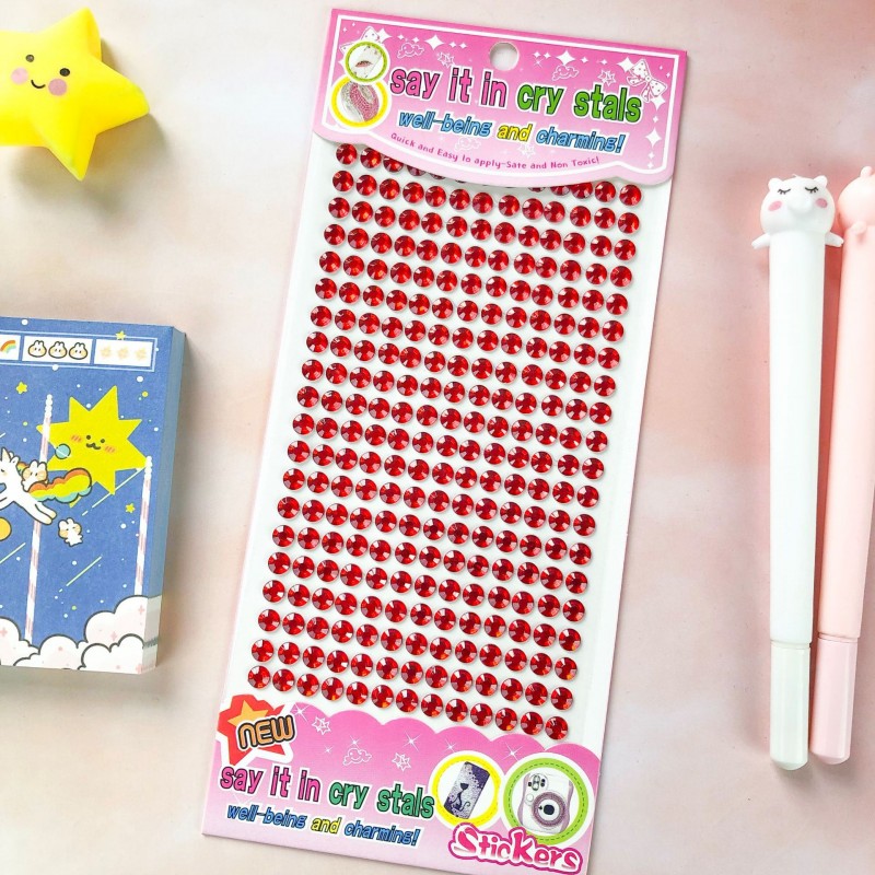 Red Crystal Stickers
