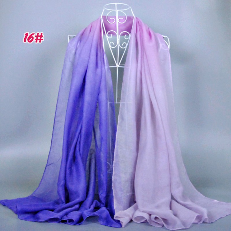 Purples Classic Gradient Print Scarf